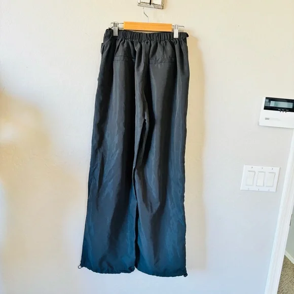 🌻Y2k ICON Black‎ Drawstring Parachute Pants in Black XS - Picture 8 of 9
